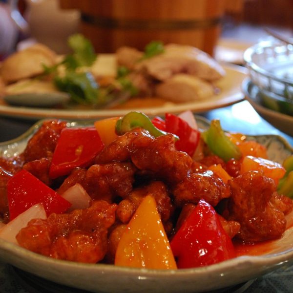 Gebr. Schwein Chop Suey mit versch. Gemüse